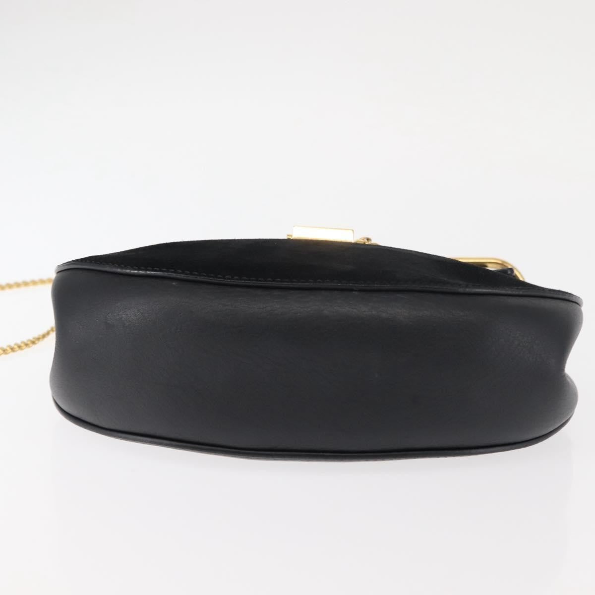 Chloe Drew Shoulder Bag Leather, BLACK, LEATHER, Shoulder bag