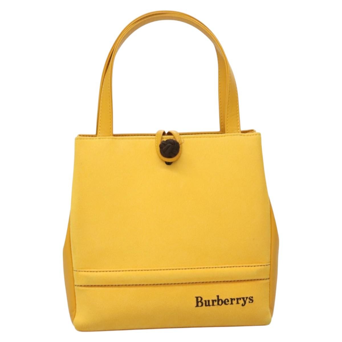 Burberry Vintage Handbag Leather, YELLOW, LEATHER, Handbag