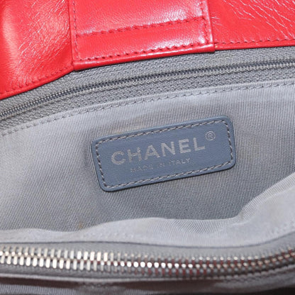 Chanel Cerf Executive Tote Leather, RED, LEATHER, Tote bag