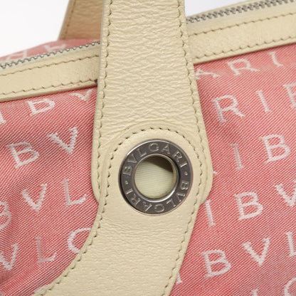 Bvlgari B.Zero1 Logomania Bag Canvas with Leather, PINK, CANVAS, Handbag
