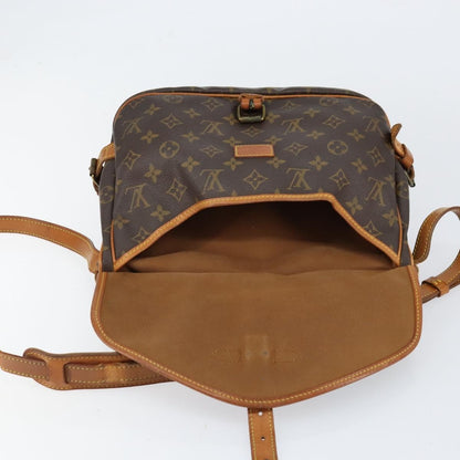 Louis Vuitton Saumur Handbag Monogram Canvas, BROWN, CANVAS, Shoulder bag