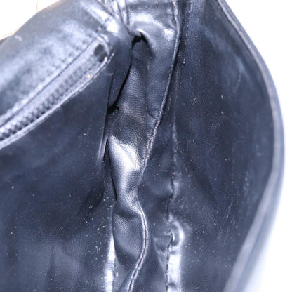 Celine Vintage Macadam Handbag vinyle, BLACK, LEATHER, Shoulder bag