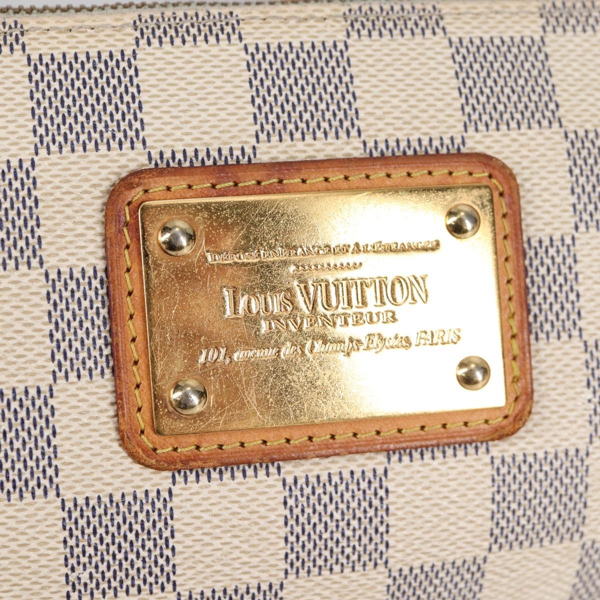 Louis Vuitton Eva Handbag Damier, WHITE, CANVAS, Shoulder bag