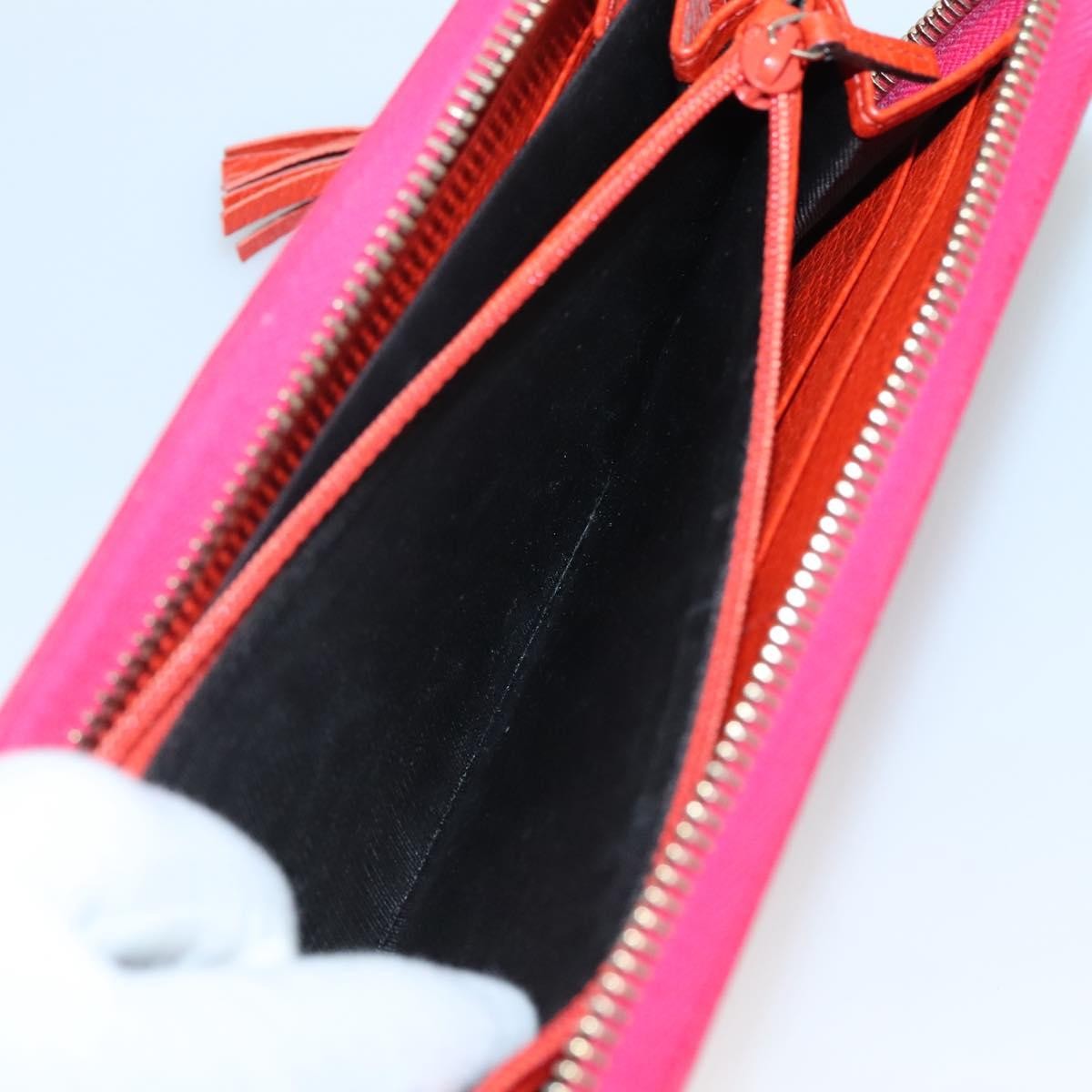 Gucci Bamboo Tassel Zip Wallet Leather, PINK, LEATHER, Wallets