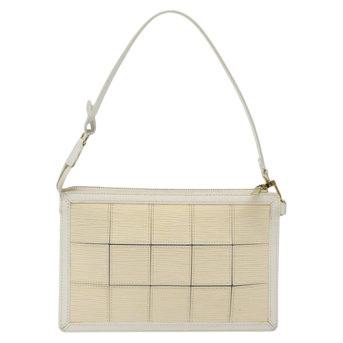 Louis Vuitton Delmonico Pochette Stretch Epi Leather, BEIGE, LEATHER, Clutche & pouche