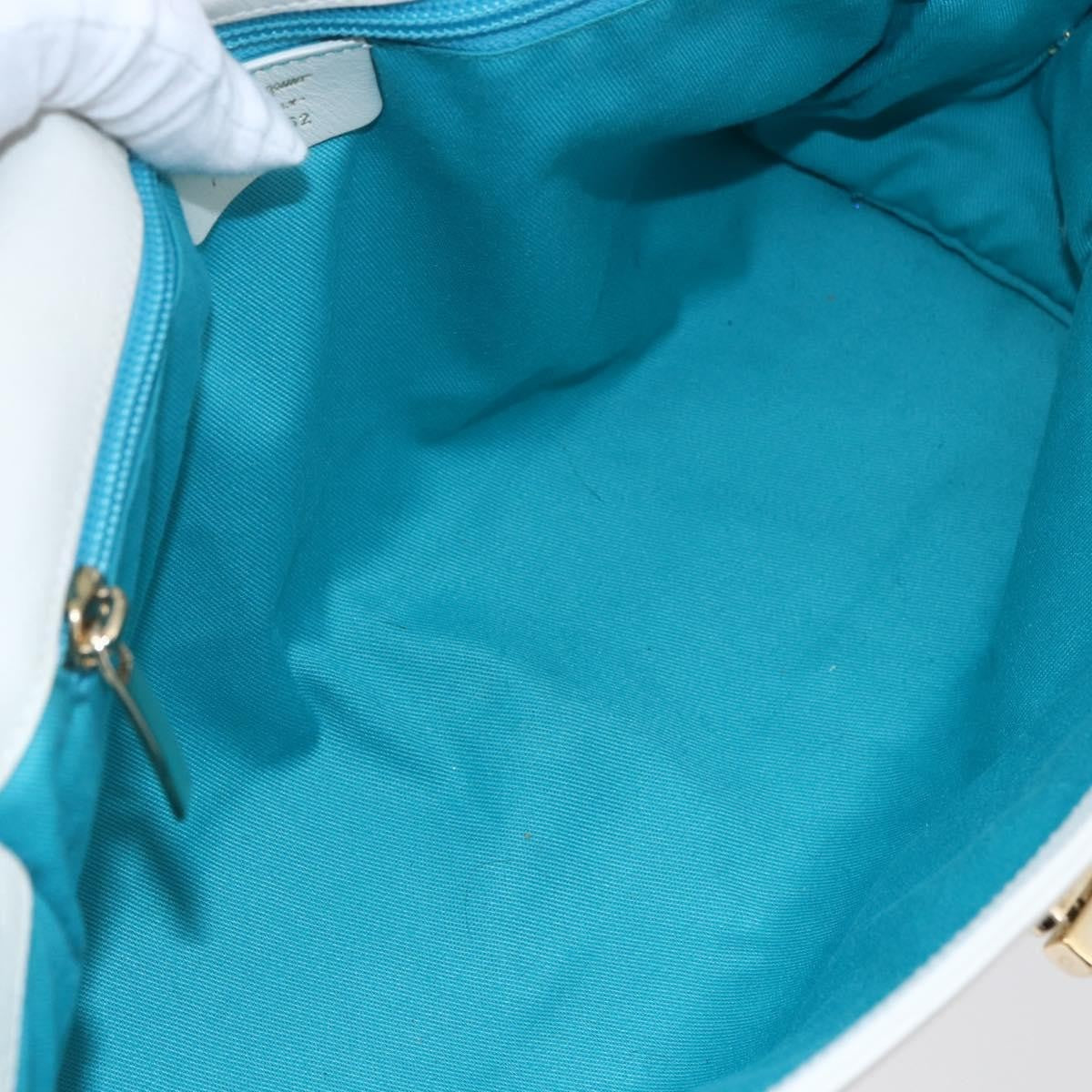 Salvatore Ferragamo Gina Satchel Leather, WHITE, LEATHER, Handbag