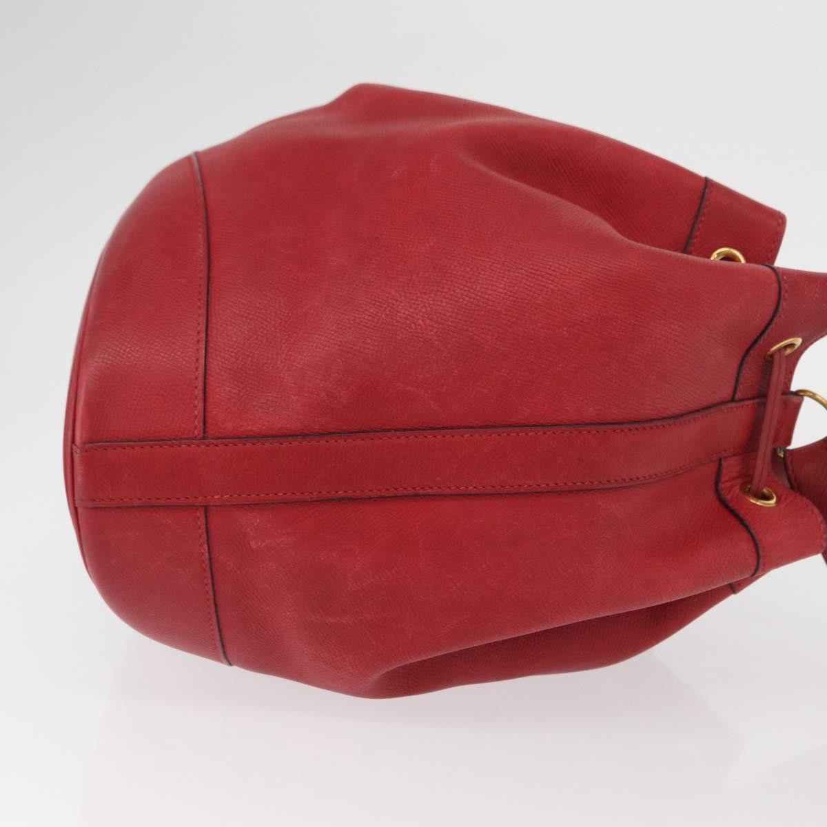 Hermes Market Handbag Leather, RED, LEATHER, Shoulder bag