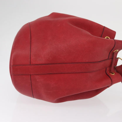 Hermes Market Handbag Leather, RED, LEATHER, Shoulder bag