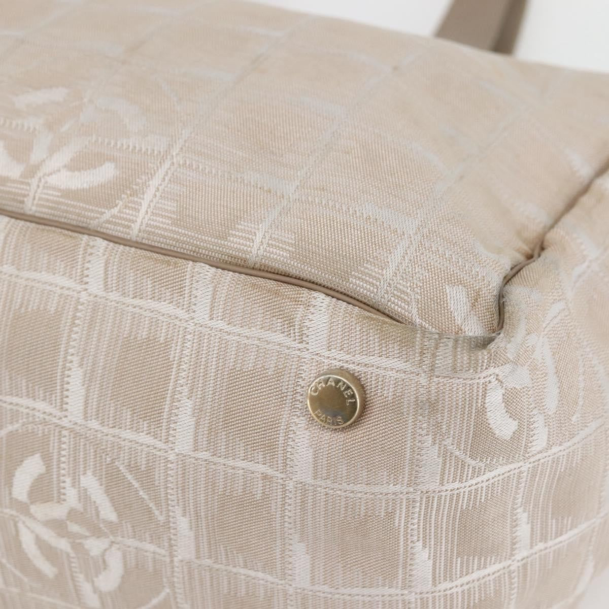 Chanel Travel Line Tote Nylon, BEIGE, NYLON, Tote bag