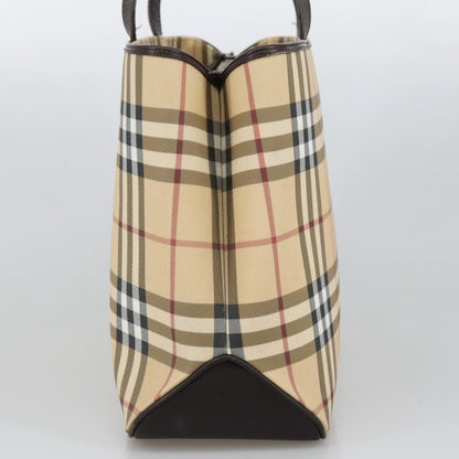 Burberry Top Handle Tote Haymarket Coated Canvas, BEIGE, CANVAS, Tote bag