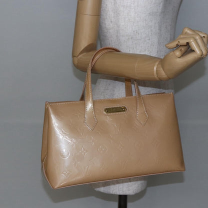 Louis Vuitton Wilshire Handbag Monogram Vernis, BEIGE, PATENT_LEATHER, Handbag
