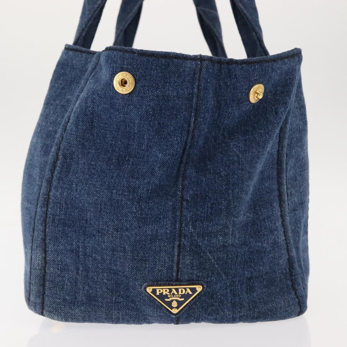 Prada Canapa Convertible Tote Denim, BLUE, DENIM_JEANS, Tote bag