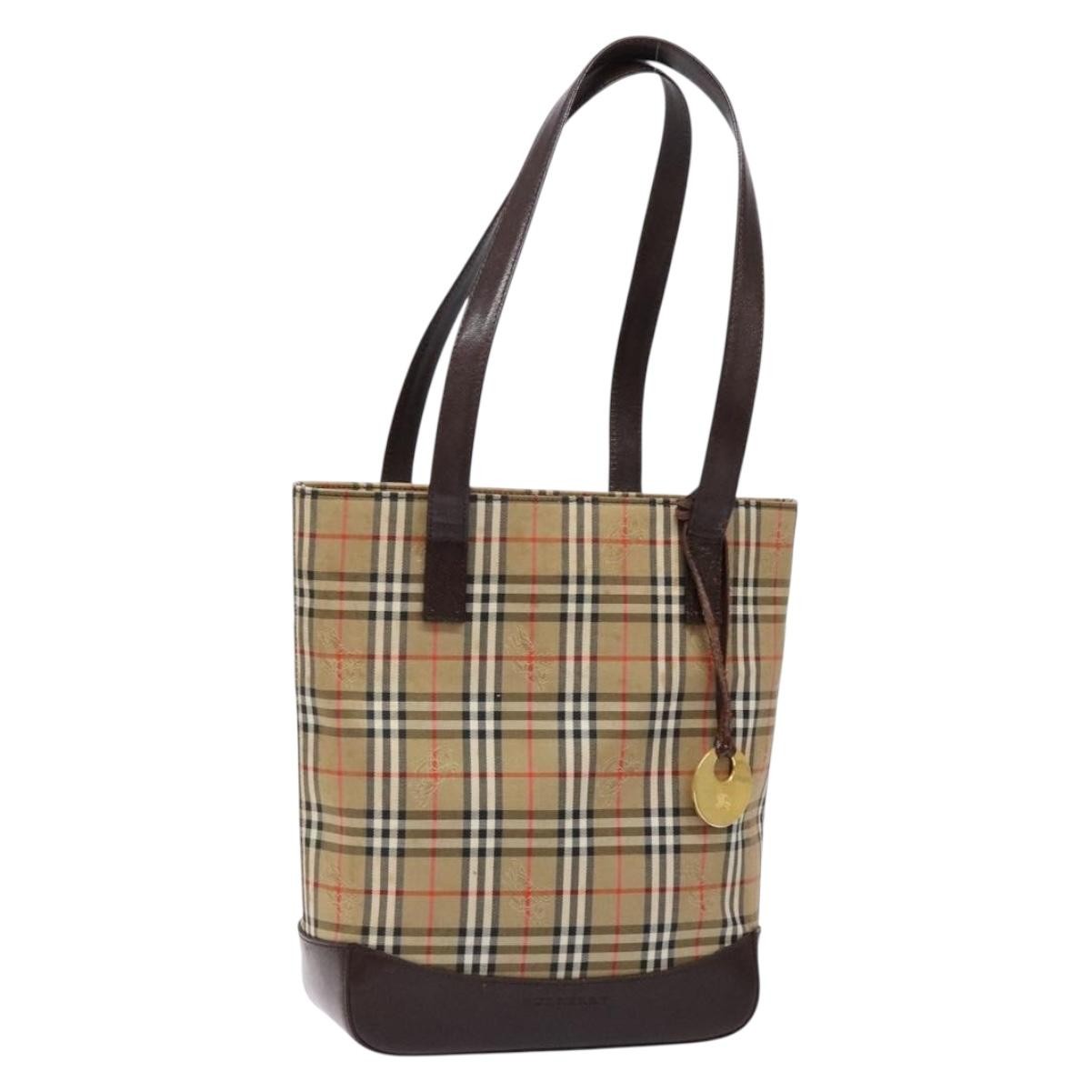 Burberry Nova Check Tote canvas check pattern, BEIGE, CANVAS, Tote bag