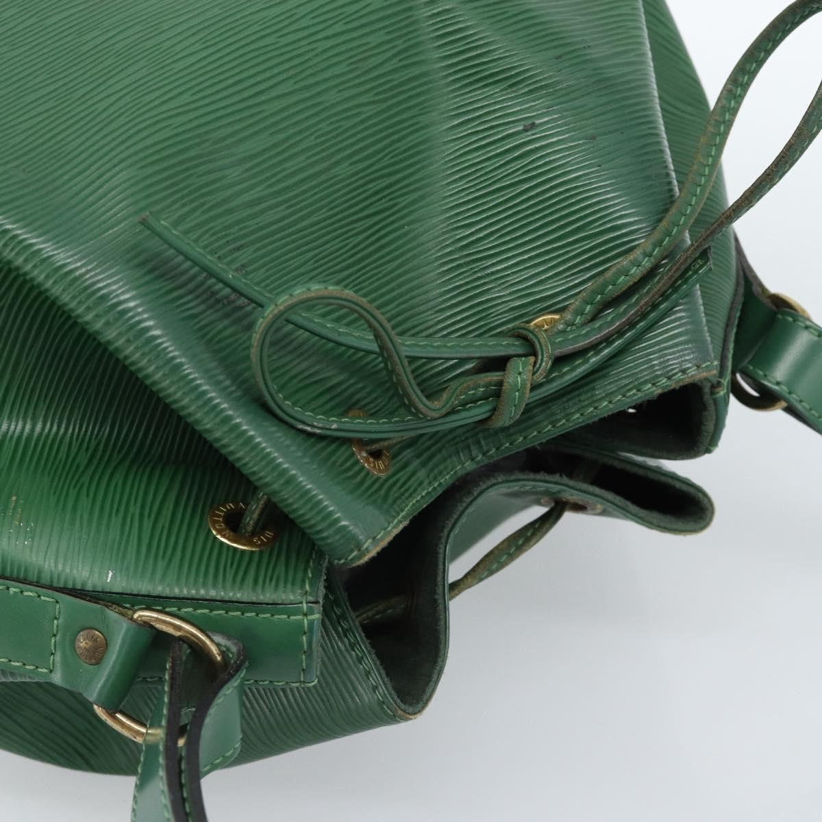 Louis Vuitton Petit Noe Handbag Epi Leather, Green, Leather, Shoulder Bag