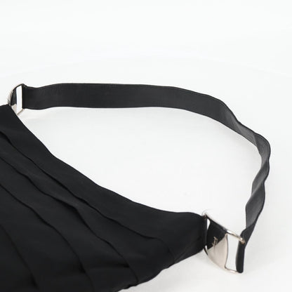 Salvatore Ferragamo Vala Shoulder Bag Nylon, BLACK, CANVAS, Shoulder bag