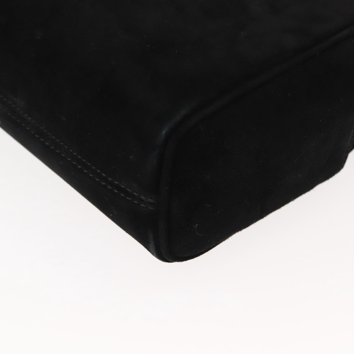 Salvatore Ferragamo Gancini Shoulder Bag Suede, BLACK, SUEDE, Shoulder bag