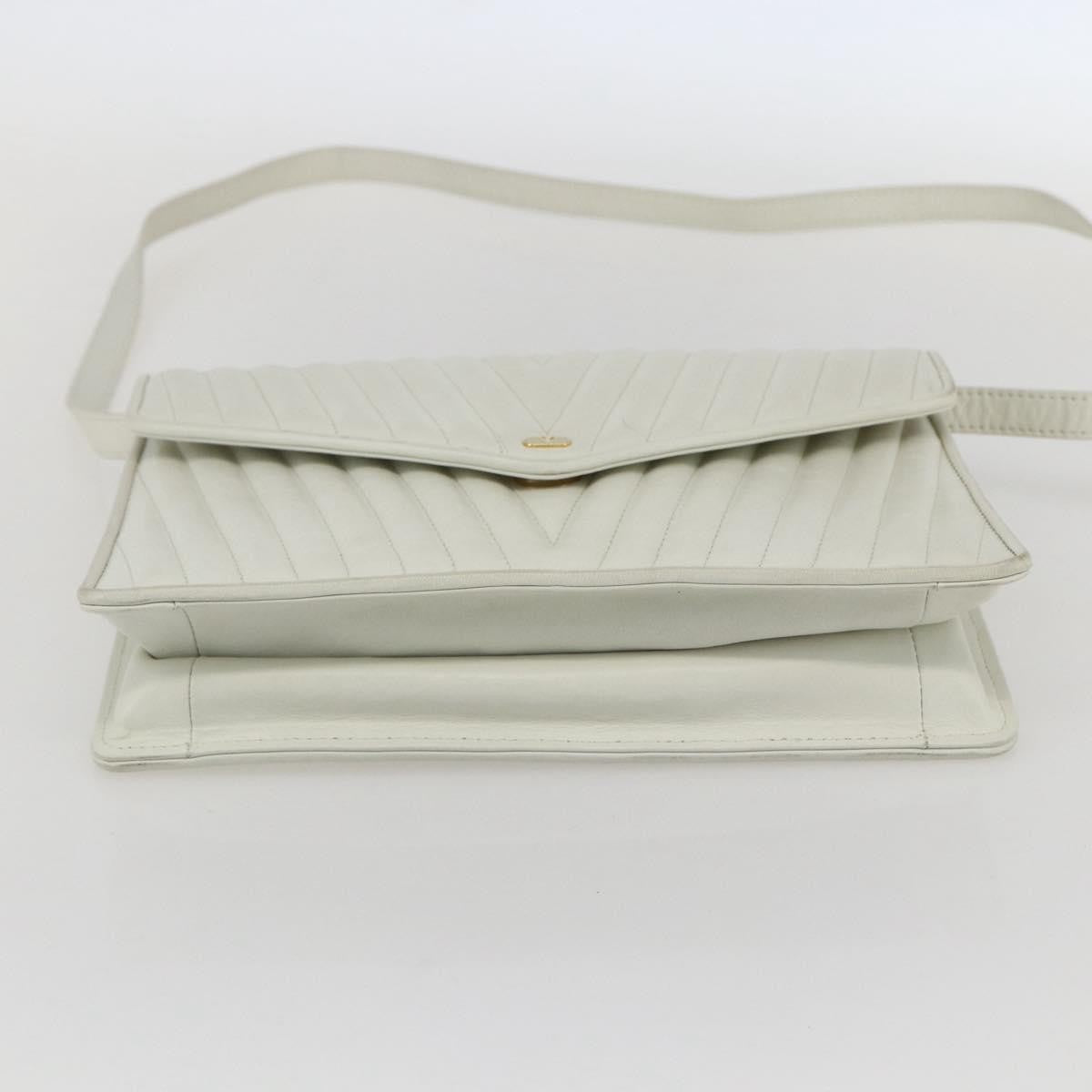 Valentino Garavani Vintage shoulder bag Leather, WHITE, LEATHER, Shoulder bag