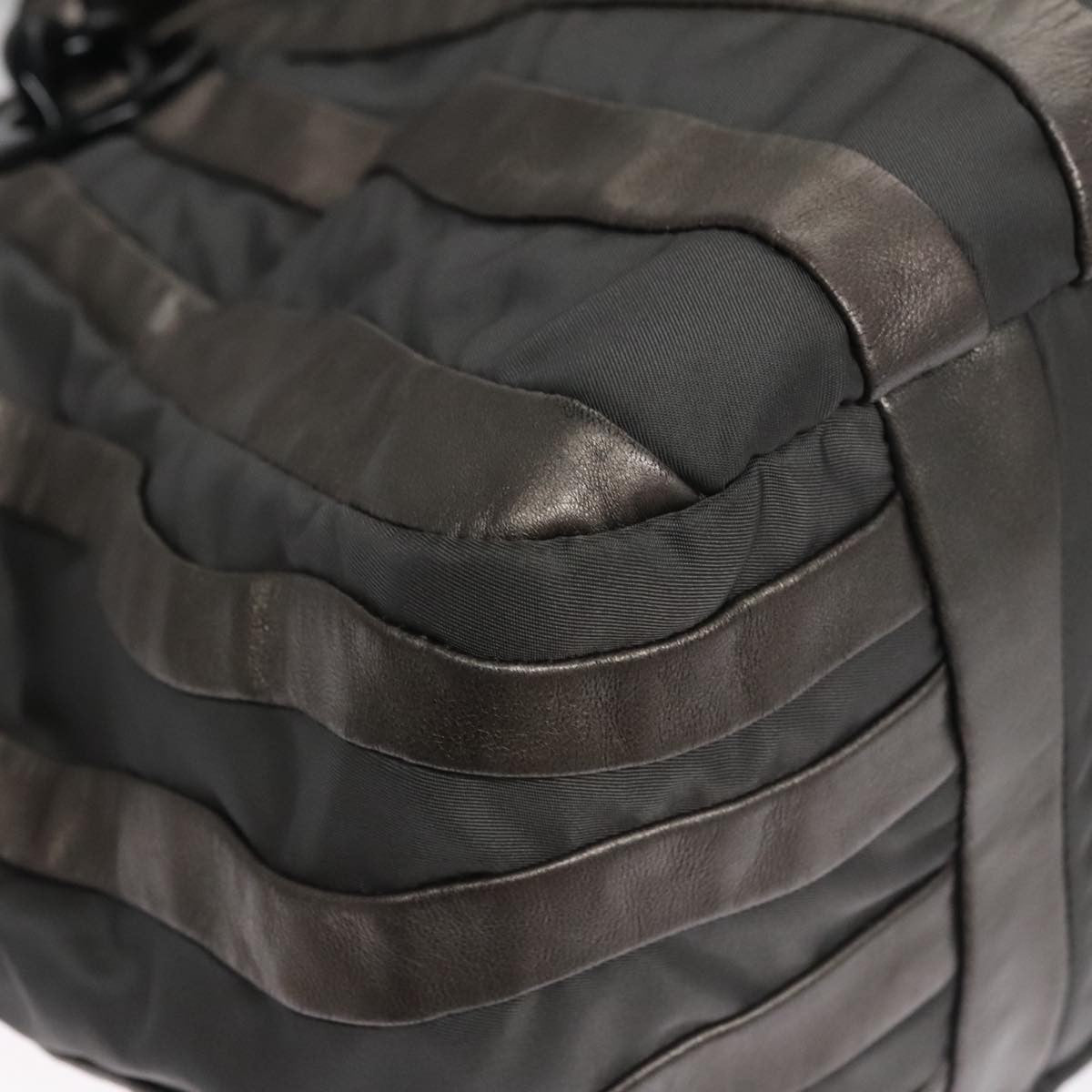 Prada Waves Chain Tote Leather and Tessuto, SILVER, LEATHER, Tote bag