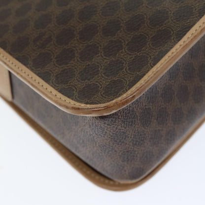 Celine Macadam Shoulder Bag PVC Leather, BROWN, CANVAS, Shoulder bag