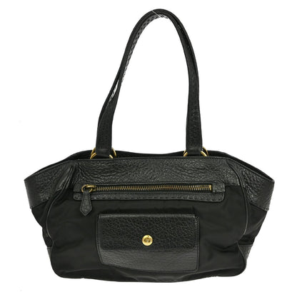 Prada Front Flap Pocket Tote Nylon, BLACK, NYLON, Handbag