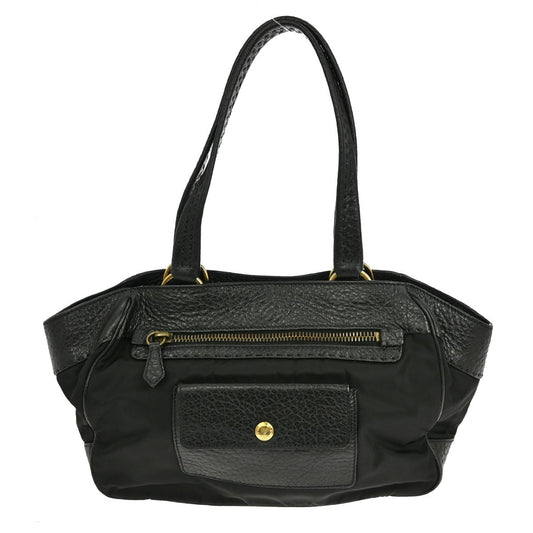 Prada Front Flap Pocket Tote Nylon, BLACK, NYLON, Handbag