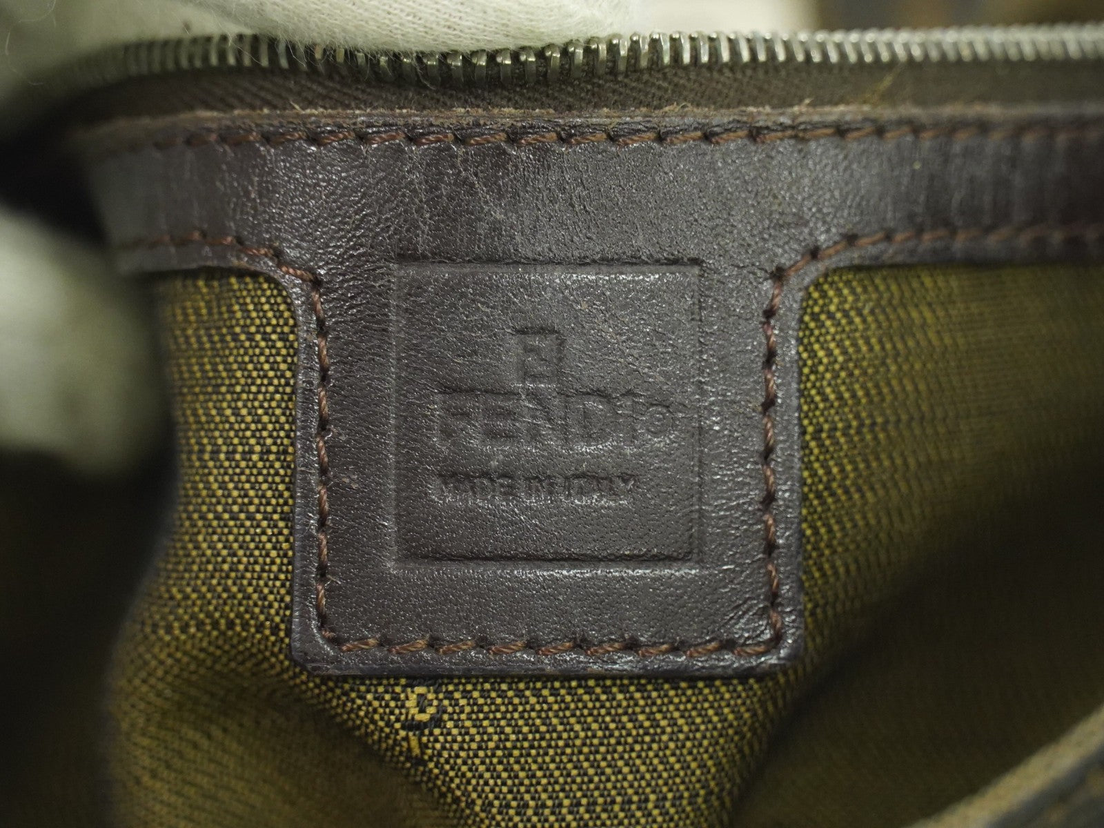 Fendi Zucca Tote bag FF motif, BROWN, CANVAS, Handbag