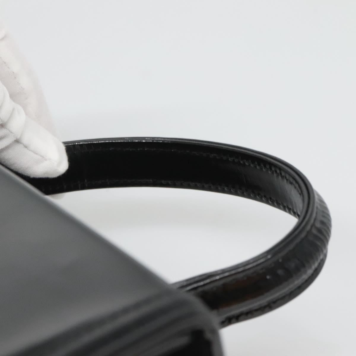 Versace Vintage Box Handle Bag Patent, BLACK, PATENT_LEATHER, Handbag