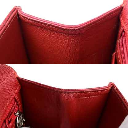 Chanel Vintage CC Flap Top Handle Calfskin Leather, RED, CALFSKIN, Handbag