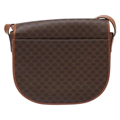 Celine Macadam Shoulder Bag PVC Leather, BROWN, CANVAS, Shoulder bag