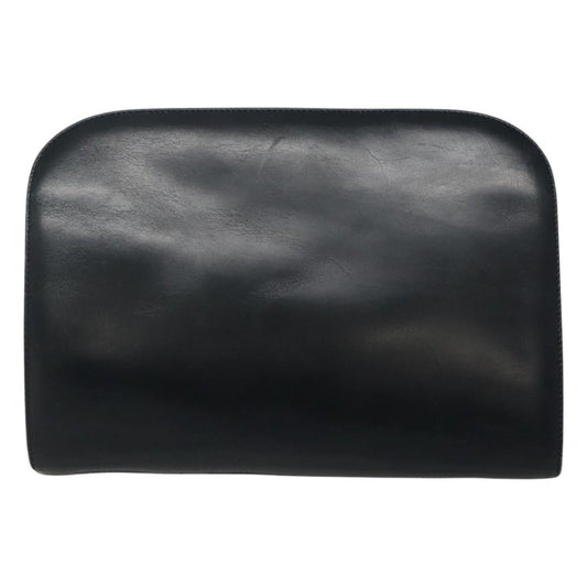 Salvatore Ferragamo Vintage Gancini Chain Shoulder Bag Leather, NAVY, LEATHER, Shoulder bag