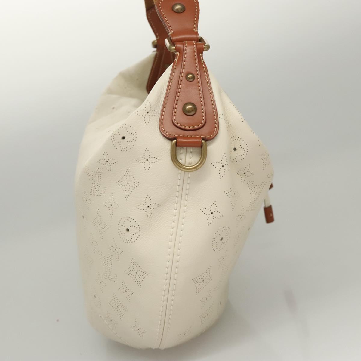 Louis Vuitton Onatah Hobo Mahina Leather, BEIGE, LEATHER, Shoulder bag