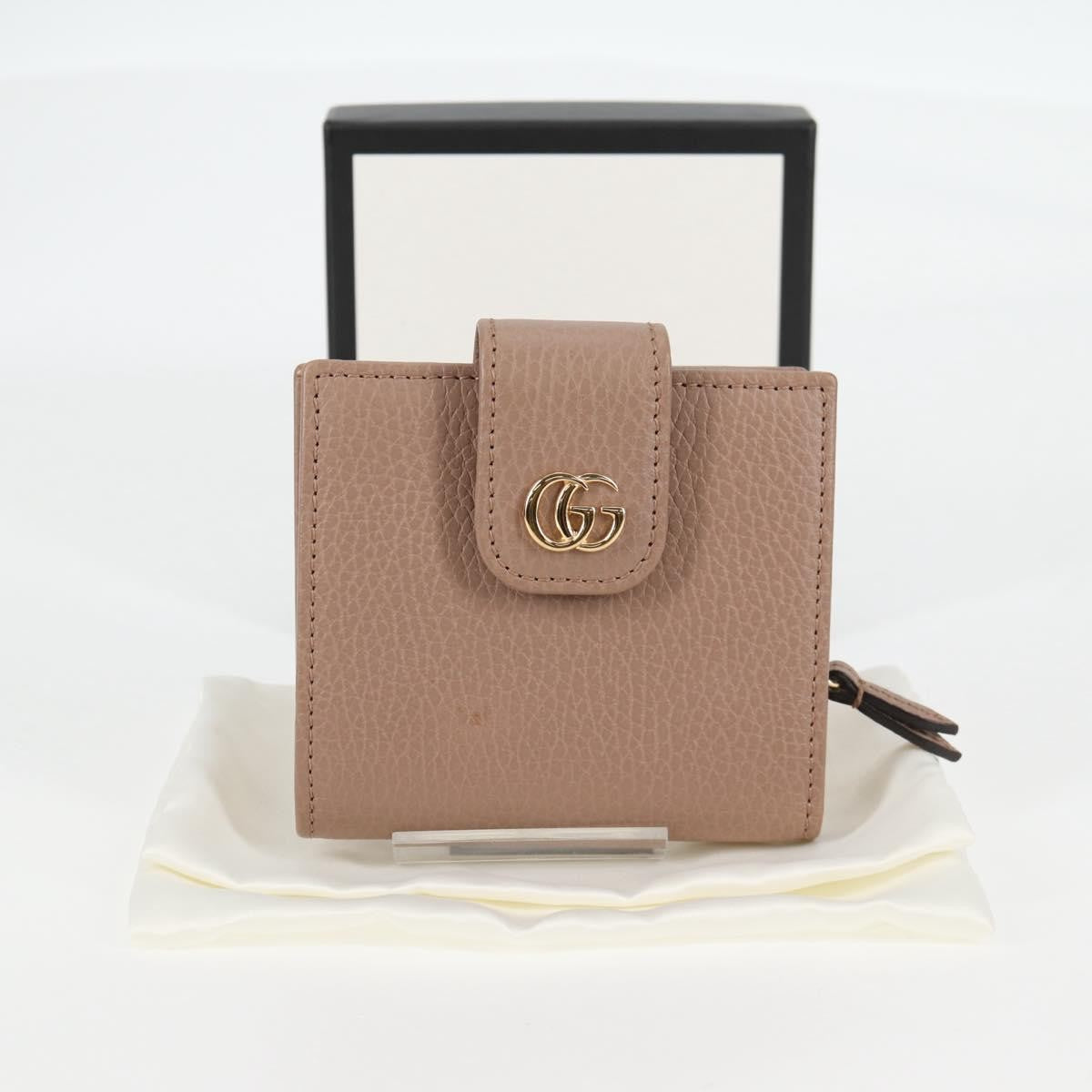 Gucci GG Marmont Wallet Leather, BEIGE, LEATHER, Wallets