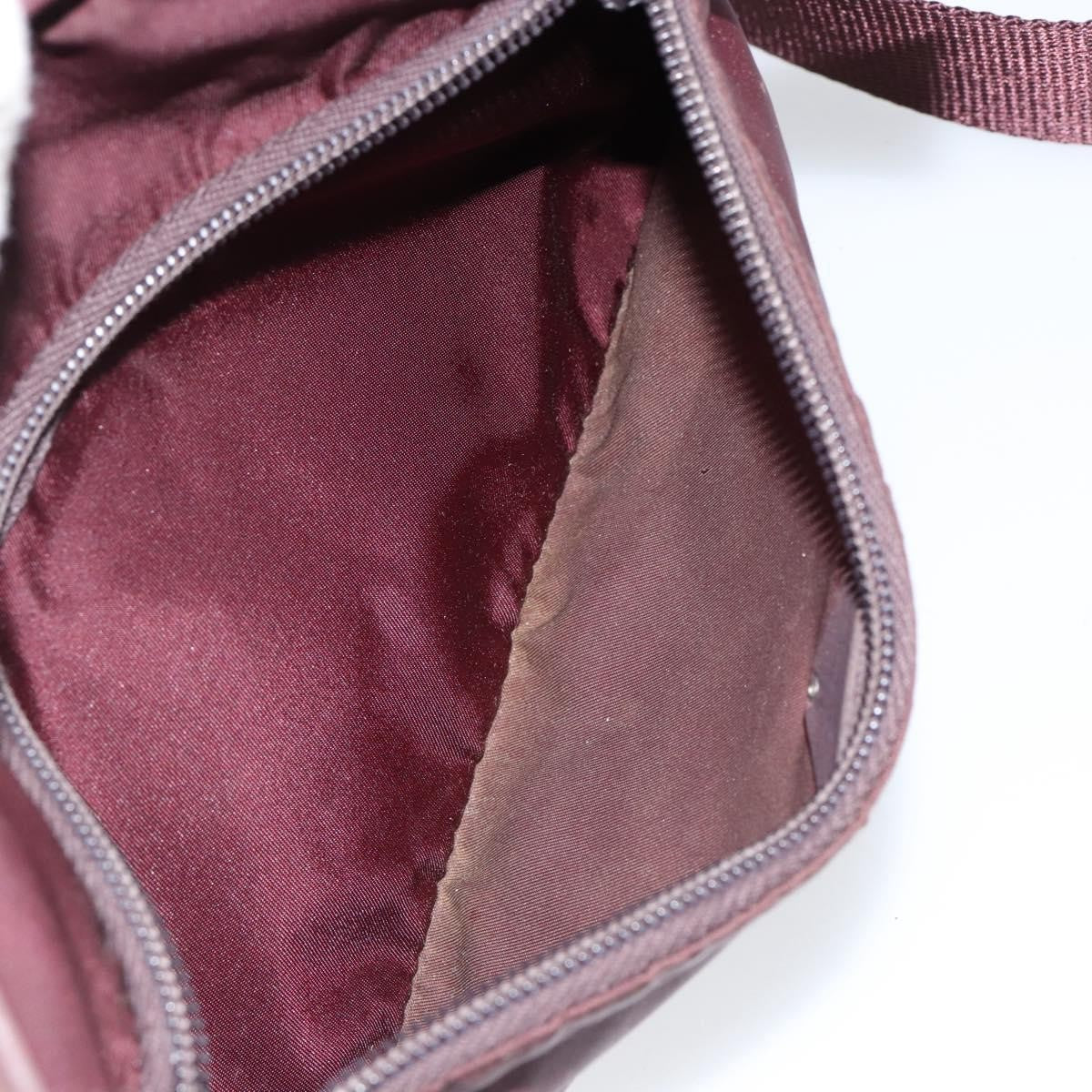 Prada Front Pocket Crossbody Bag Tessuto, BURGUNDY, NYLON, Shoulder bag