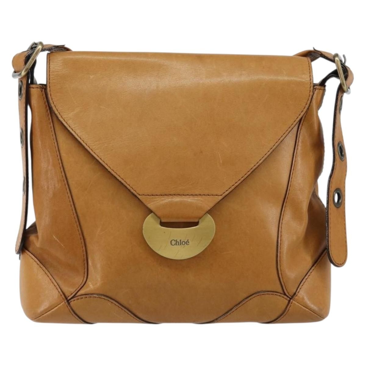Chloe Vintage Flap shoulder bag Leather, BEIGE, LEATHER, Shoulder bag