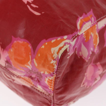 Chanel Vintage Floral Tote Canvas, RED, CANVAS, Tote bag