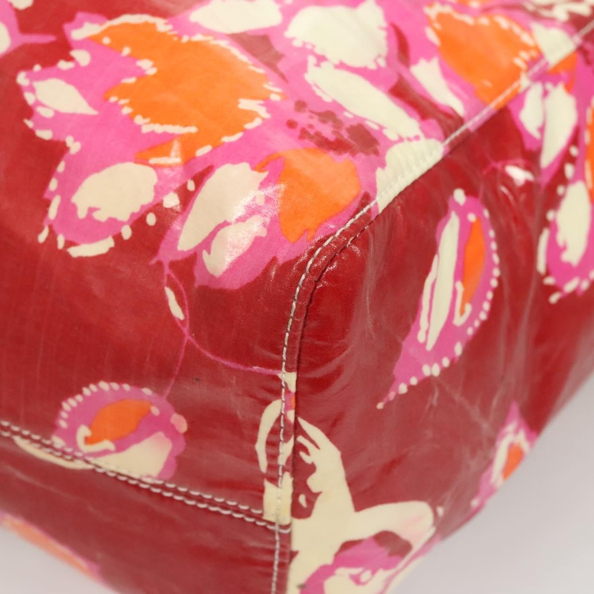 Chanel Vintage Floral Tote Patent leather, RED, PATENT_LEATHER, Tote bag