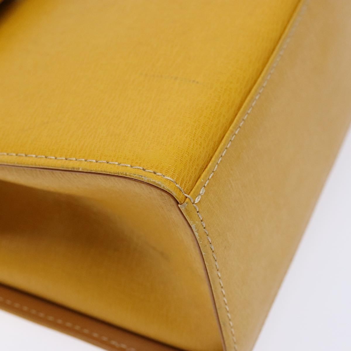 Burberry Vintage Handbag Leather, YELLOW, LEATHER, Handbag