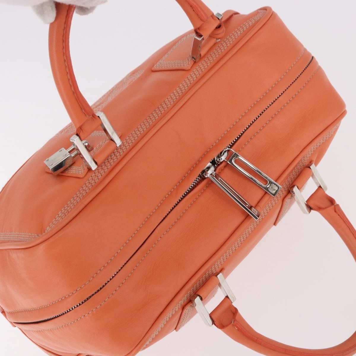 Loewe Anagram handbag Leather, Orange, Leather, Handbag