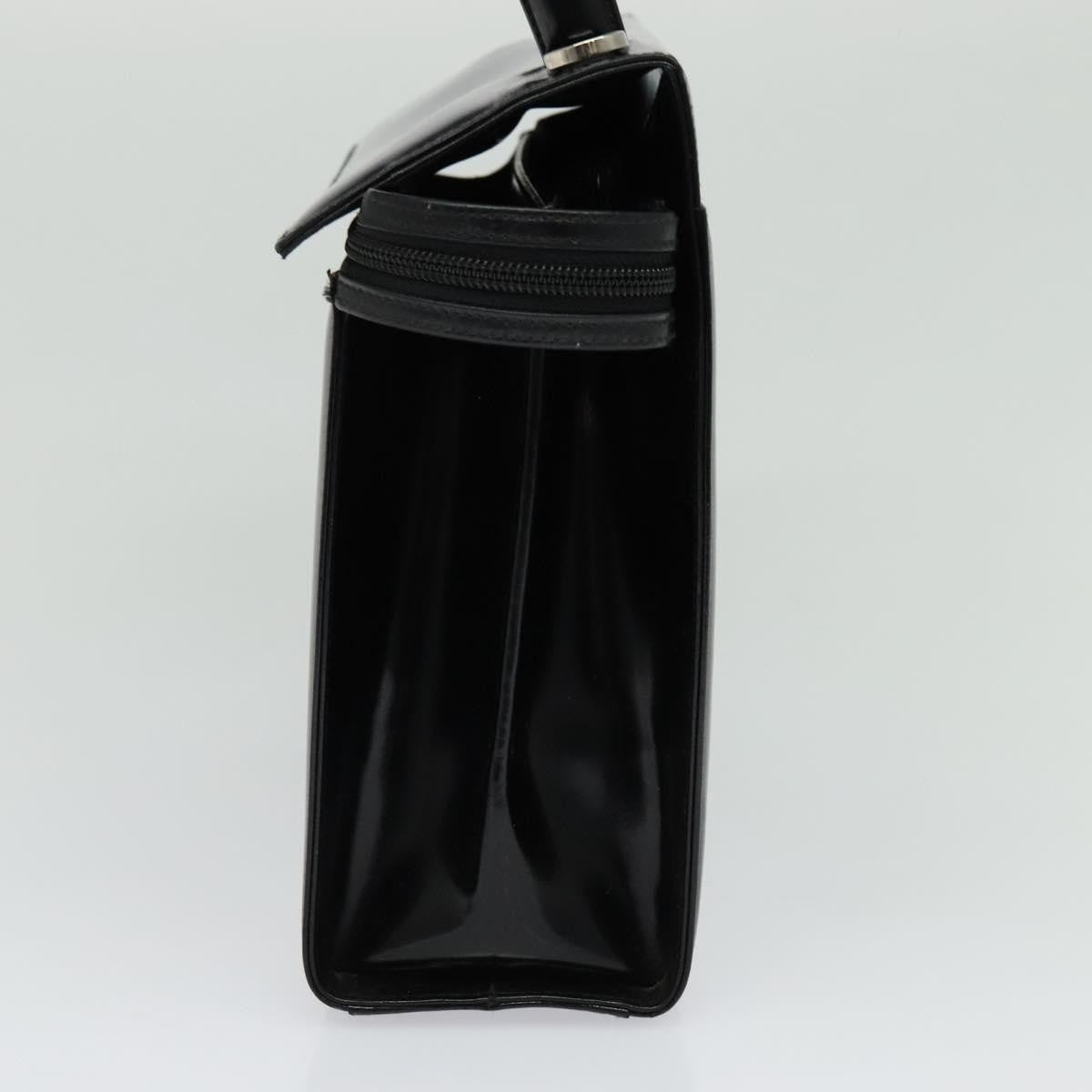 Salvatore Ferragamo Gancini handbag Patent leather, BLACK, PATENT_LEATHER, Handbag