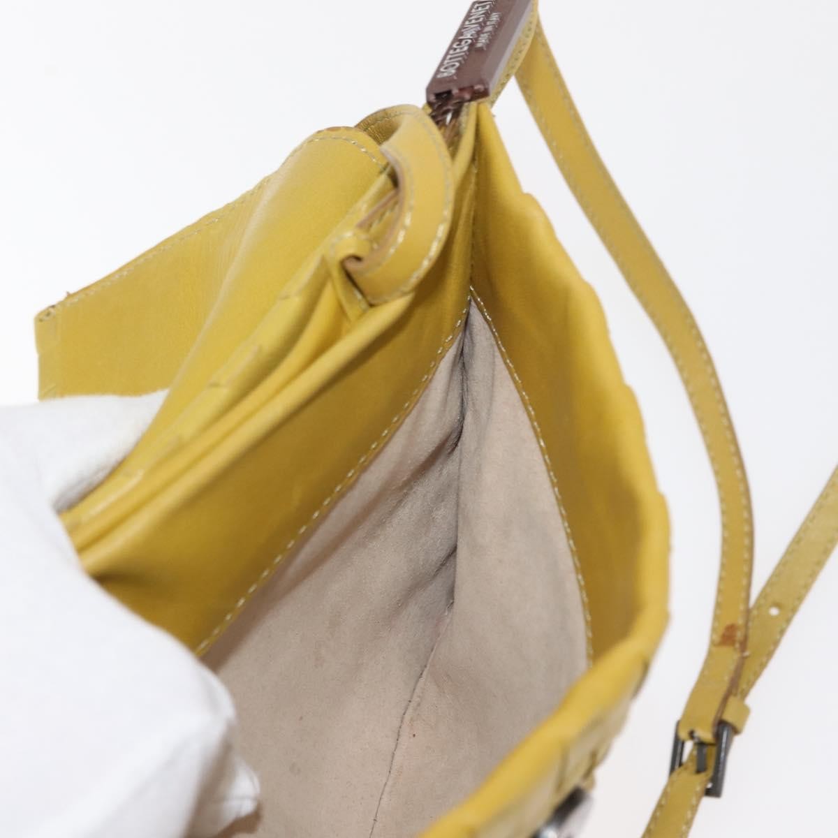 Bottega Veneta Intrecciato Leather, YELLOW, LEATHER, Shoulder bag