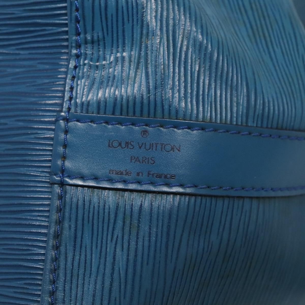 Louis Vuitton Petit Noe Handbag Epi Leather, BLUE, LEATHER, Handbag