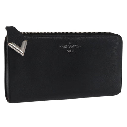 Louis Vuitton Comete Wallet Leather, BLACK, LEATHER, Wallets