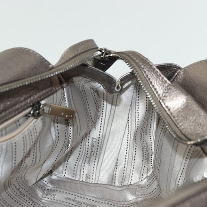 Salvatore Ferragamo Gancini handbag Leather, SILVER, LEATHER, Handbag