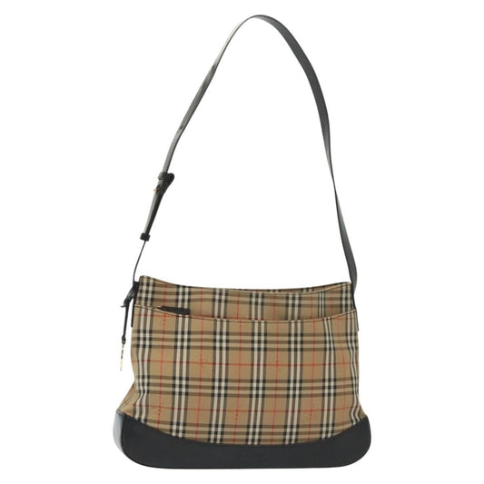 Burberry Shoulder Bag Nova Check Canvas, BEIGE, CANVAS, Shoulder bag