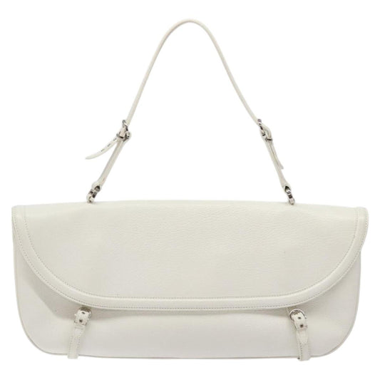 Salvatore Ferragamo Shoulder Bag Leather, WHITE, LEATHER, Shoulder bag