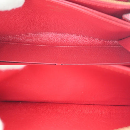 Louis Vuitton Zippy Wallet NM Leather Empreinte, RED, LEATHER, Wallets