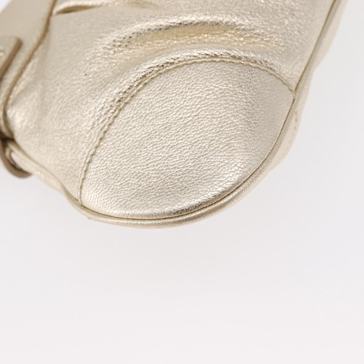 Salvatore Ferragamo Gancini Shoulder Bag Leather, GOLD, LEATHER, Shoulder bag