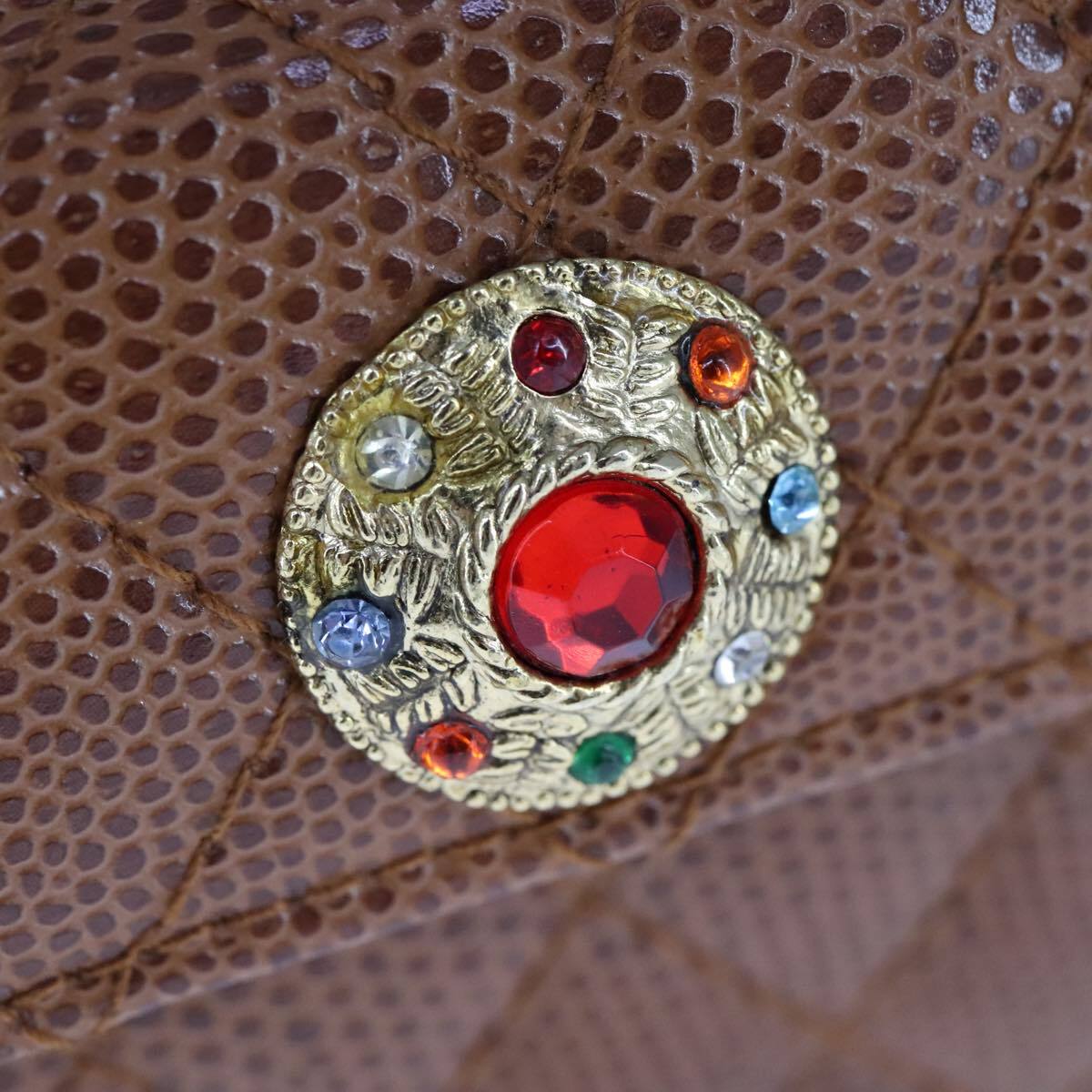 Fendi Vanity Clutch Leather, BROWN, LEATHER, Handbag