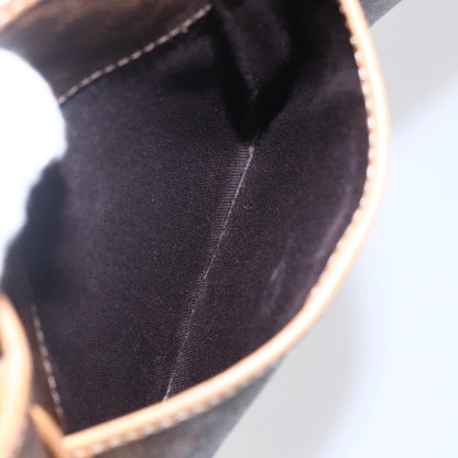 Celine Vintage Macadam Shoulder Bag Canvas and Leather, BROWN, CANVAS, Shoulder bag