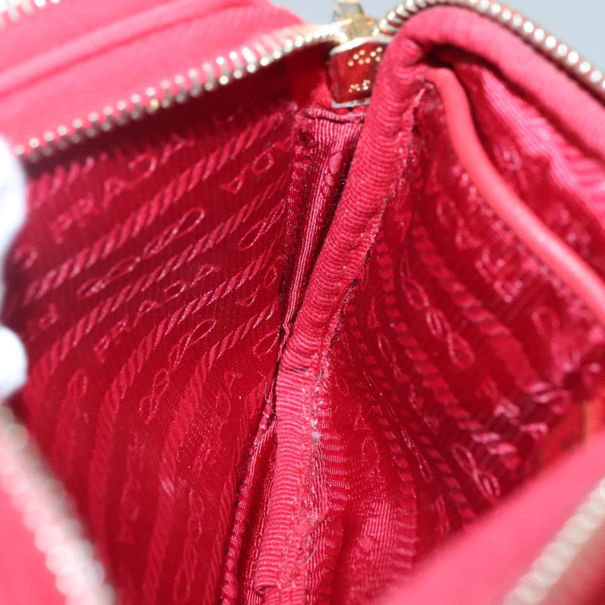 Prada Double Zip Shoulder Bag Nylon, RED, NYLON, Shoulder bag